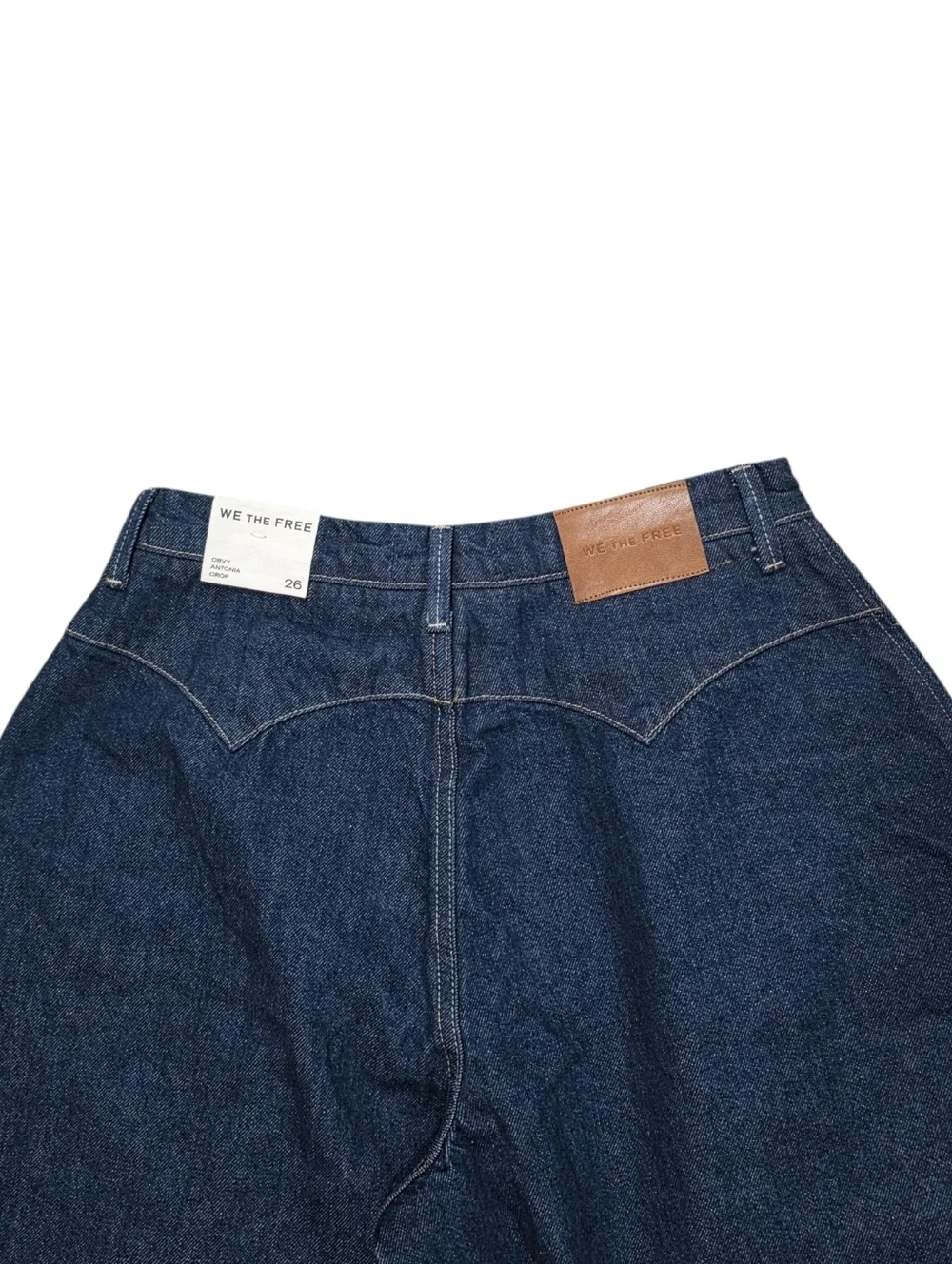We The Free Antonia Crop Dark Denim Shorts CRVY Trending Baggy Jort Style NWT 26